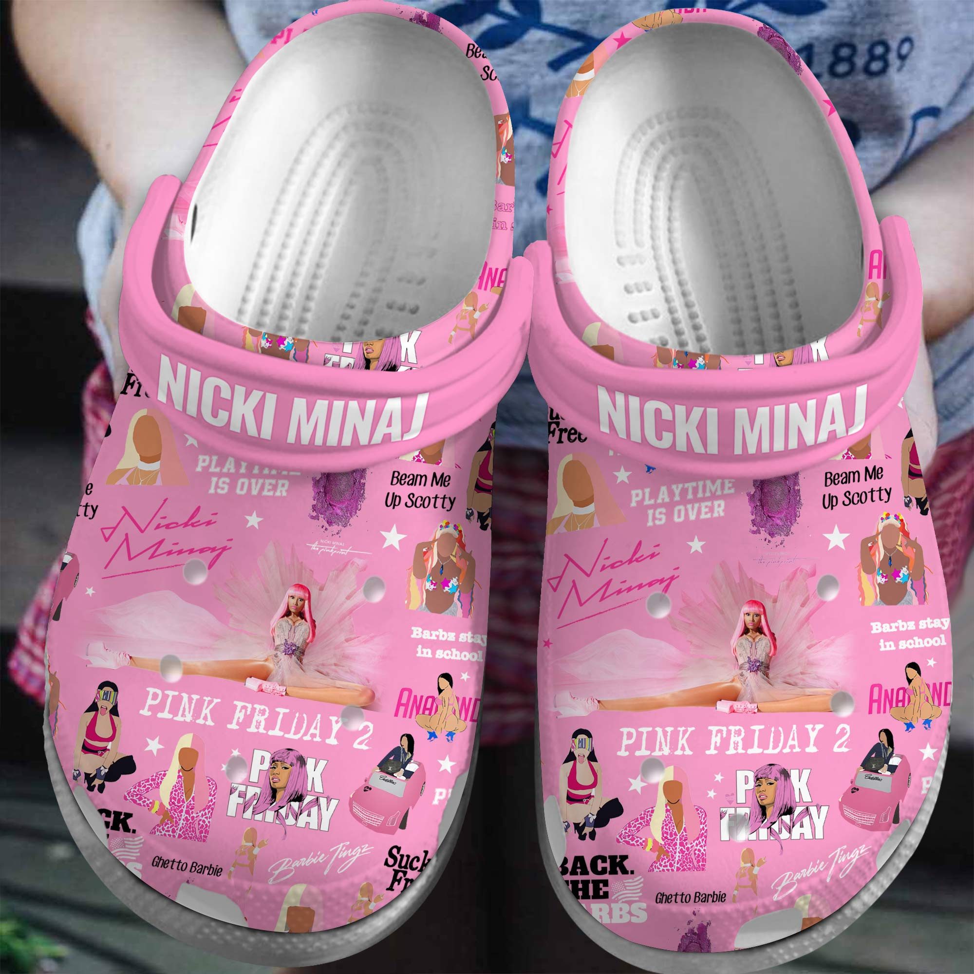 soft beautiful sandals nicki minaj pink music clogs fast shipping worldwide hjgur