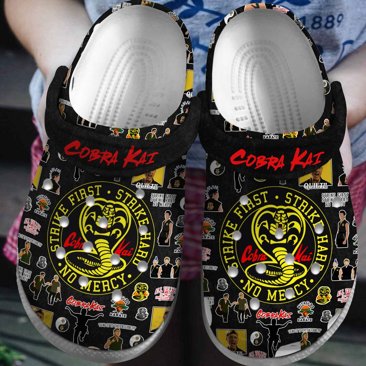 soft slippers cobra kai tv series movie clogs for kids and adults sj9gw