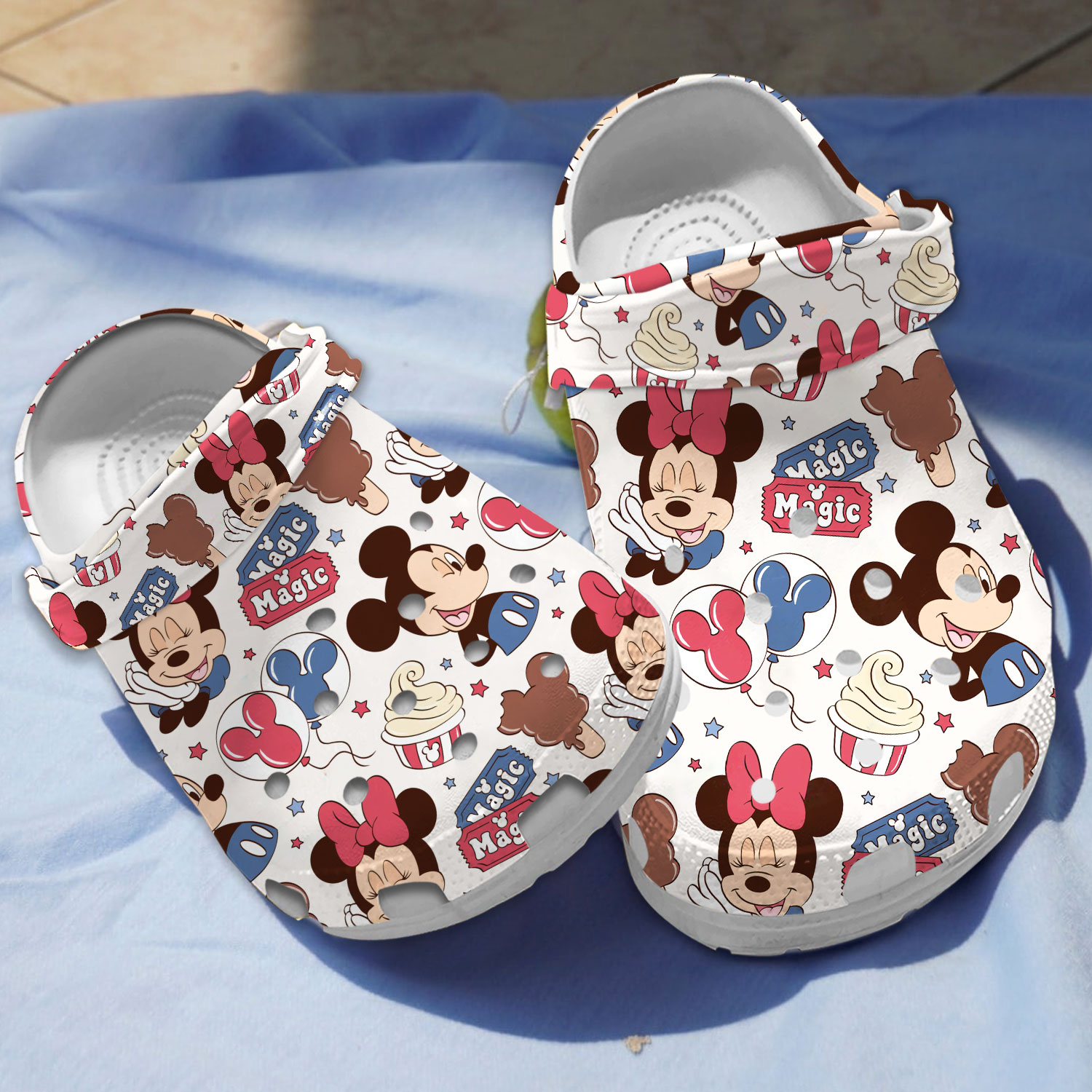 soft white cartoon sandals mickey and minnie clogs for kids and adults 7nhql