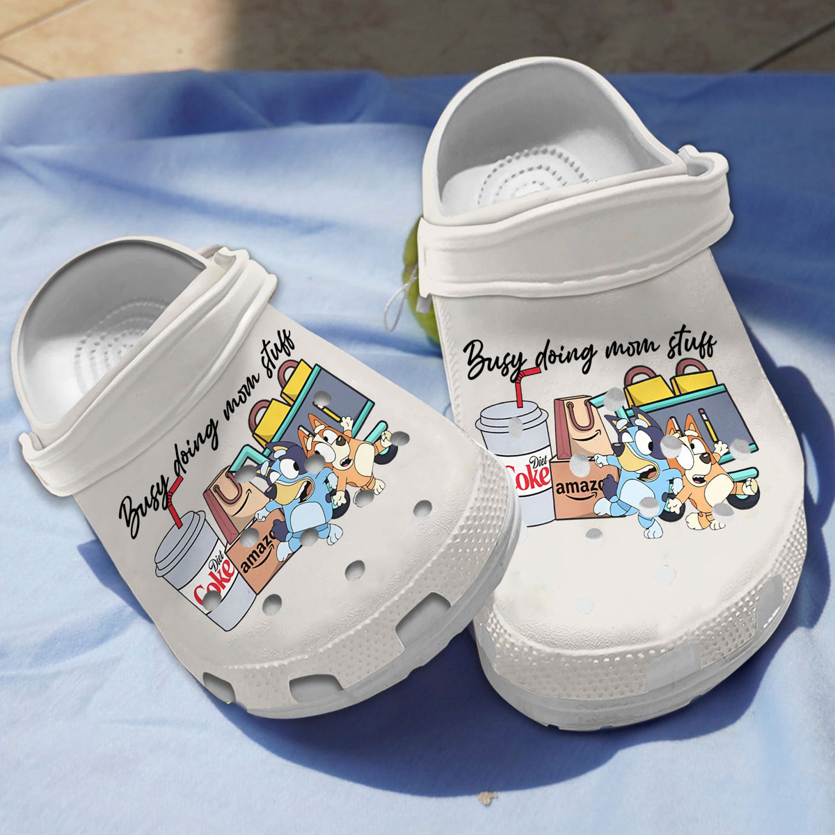 special busy doing mom stuff bluey clogs for kids 26 adults rzzpx