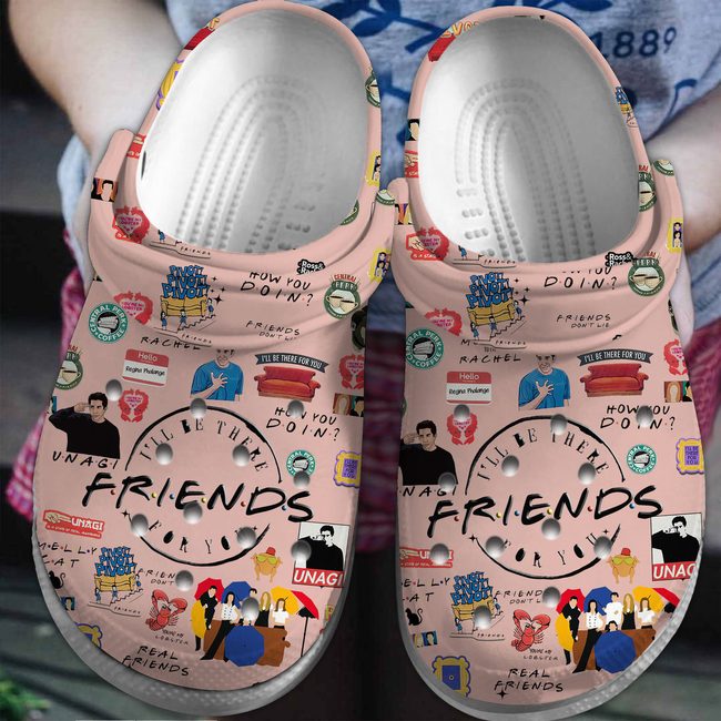 special crocs friends tv series pink clogs for men and women clmu7