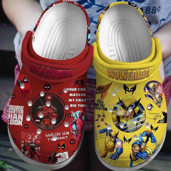 special deadpool 26 wolverine movie crocs for kids and adults jqnb8