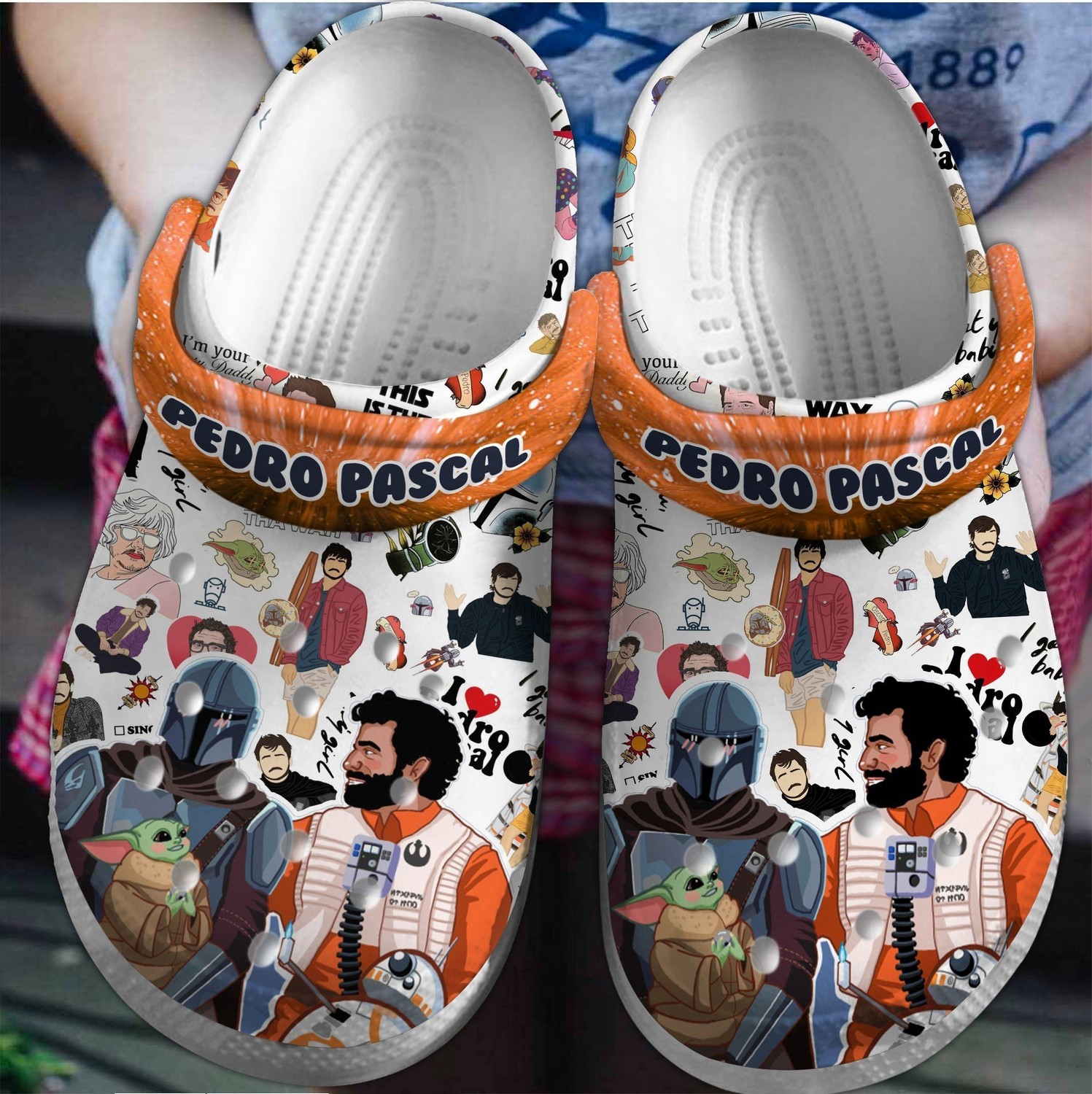 special design pedro pascal and star war movie clogs for kids 26 adults clogs for kids and adults ubadw