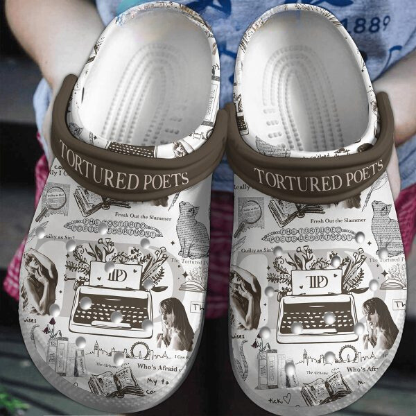 special design tortured poets taylor swift crocs perfect gift for swifties l04u1