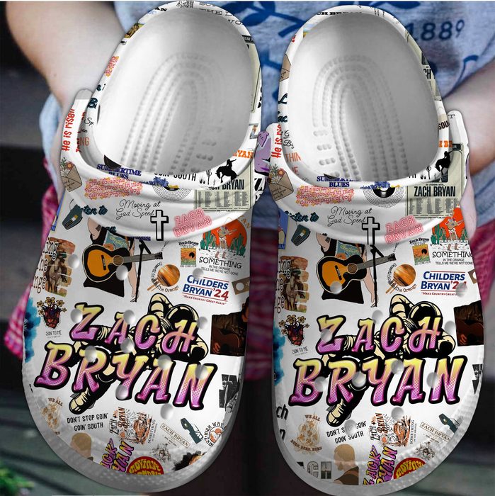 special design zach bryan white unisex clogs perfect gift for fans of zach bryan yg9zo