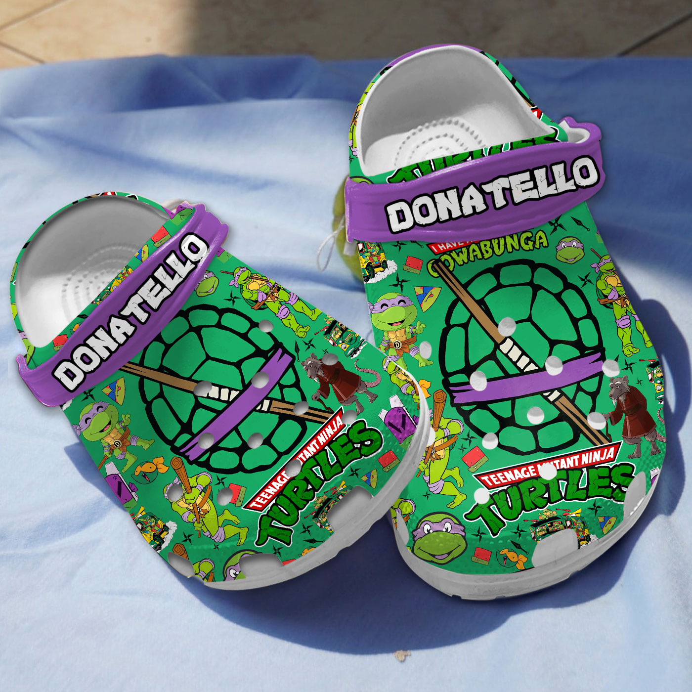 special lovley donatello ninja turtle green cartoon clogs for kids and adults baqla
