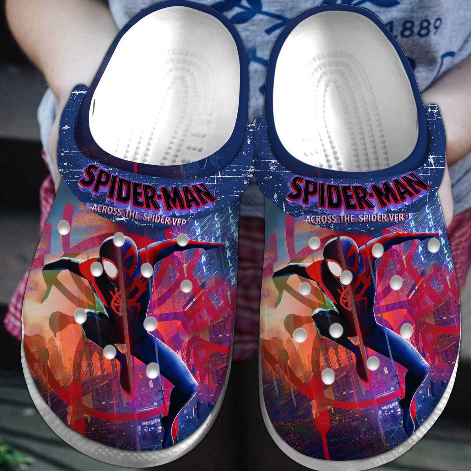 spiderman across the spider verse movie clogs for kids and adults bcpy8