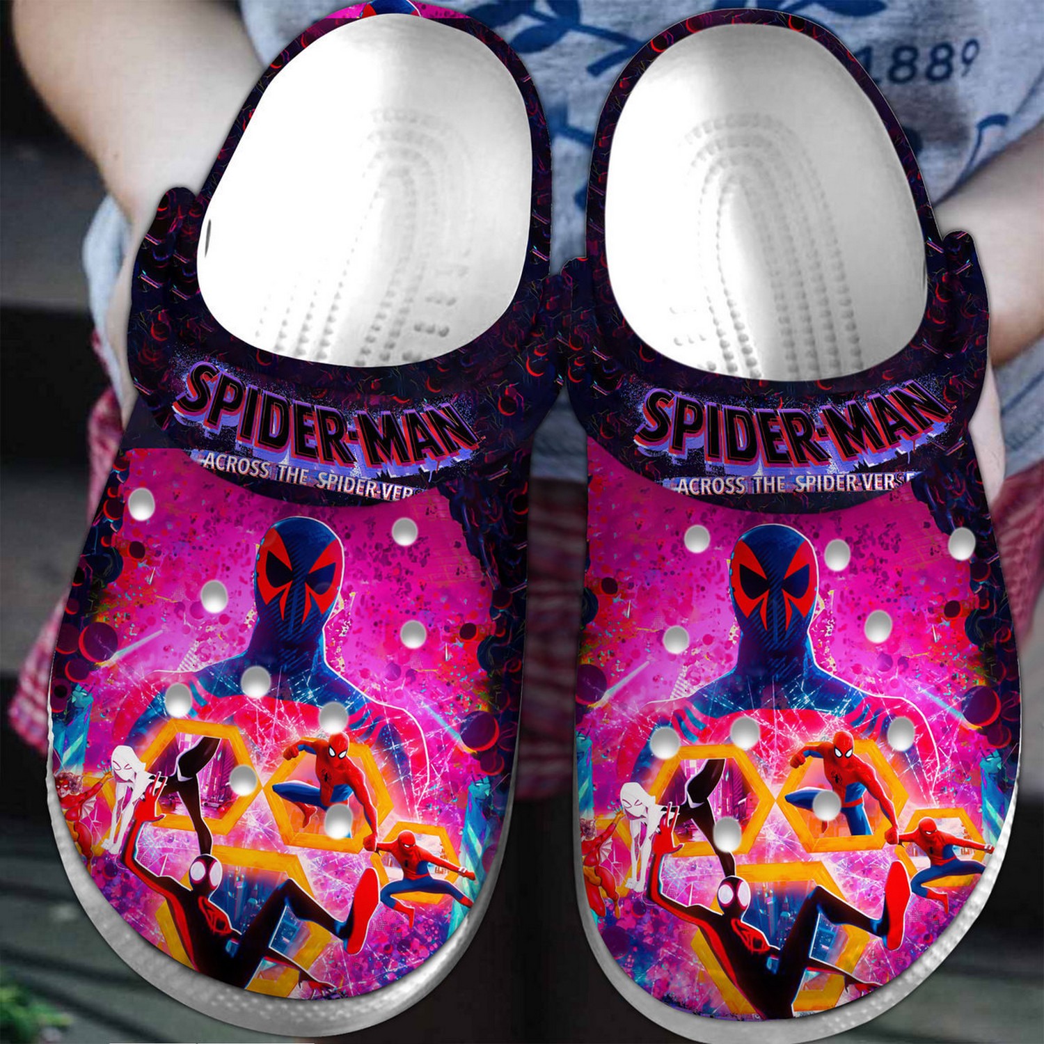 spiderman across the spider verse movie special version clogs for kids 26 adults gtudk