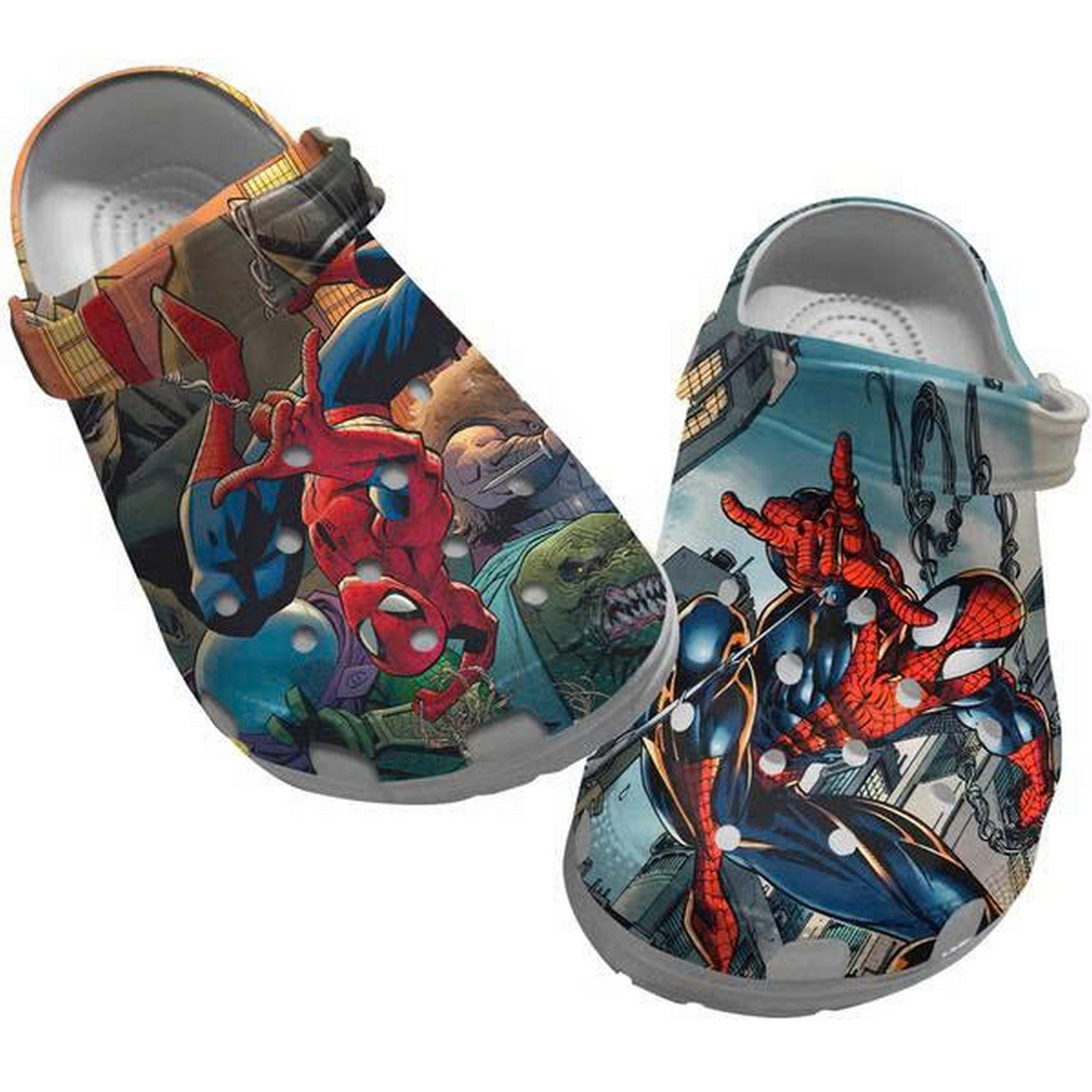 spiderman and green monster clogs for kids and adults vvlht