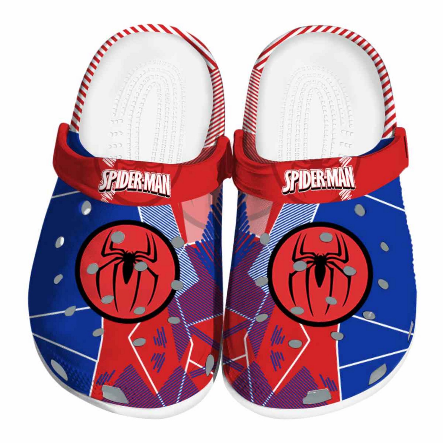 spiderman geometric background clogs for kids 26 adults 9m4mj