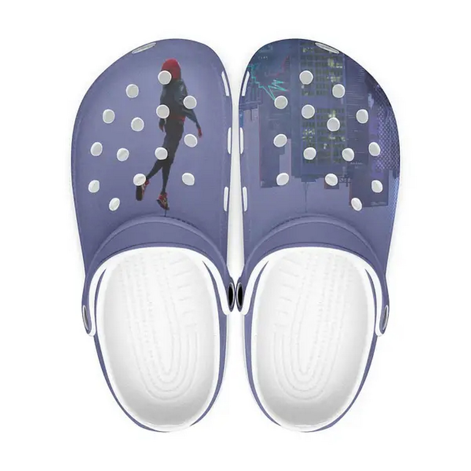 spiderman miles gonzalo morales flying clogs for kids and adults trhi1