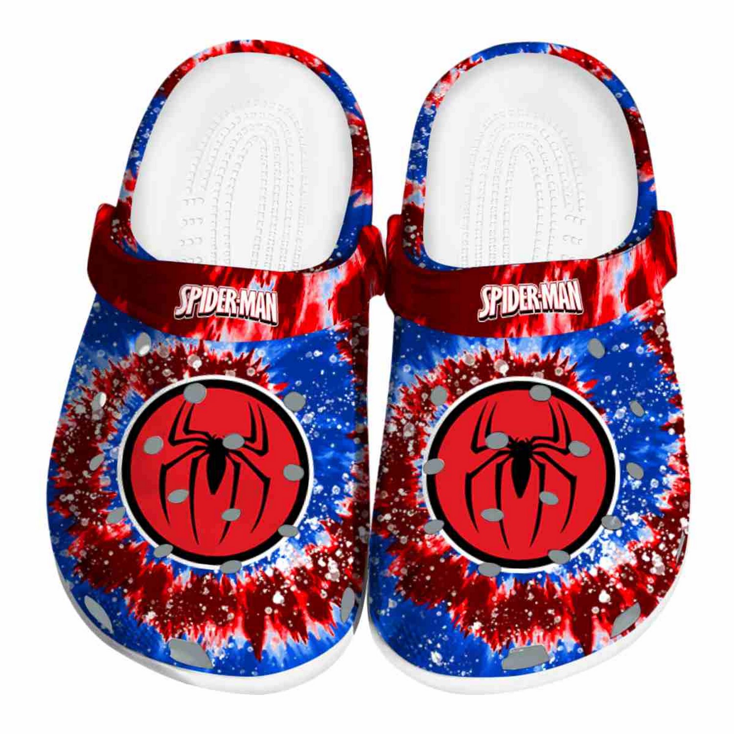 spiderman radiant burst effect clogs for kids 26 adults uyfxj