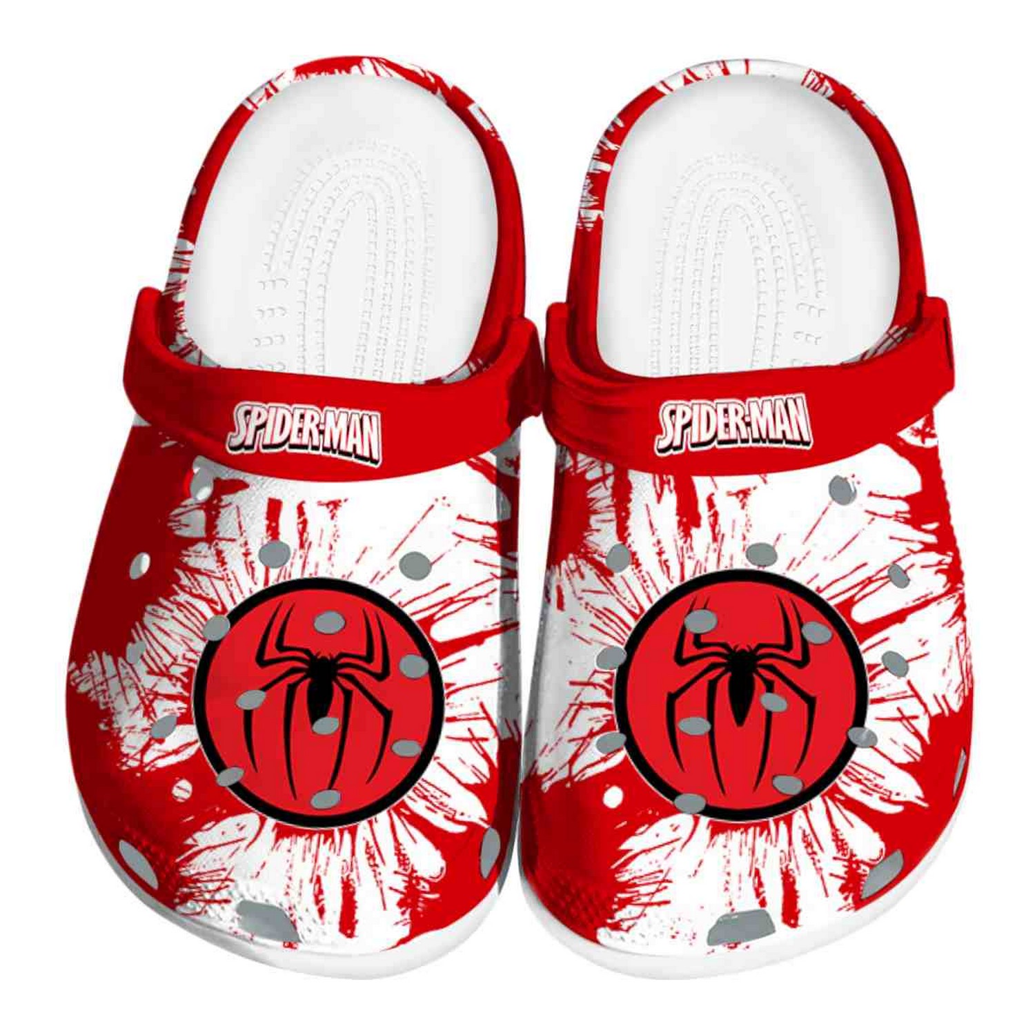 spiderman splatter graphics clogs for kids 26 adults wh69h