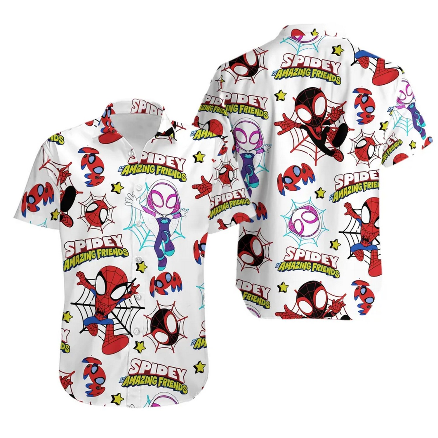 spidey and his amazing friends hawaiian shirt u8dem