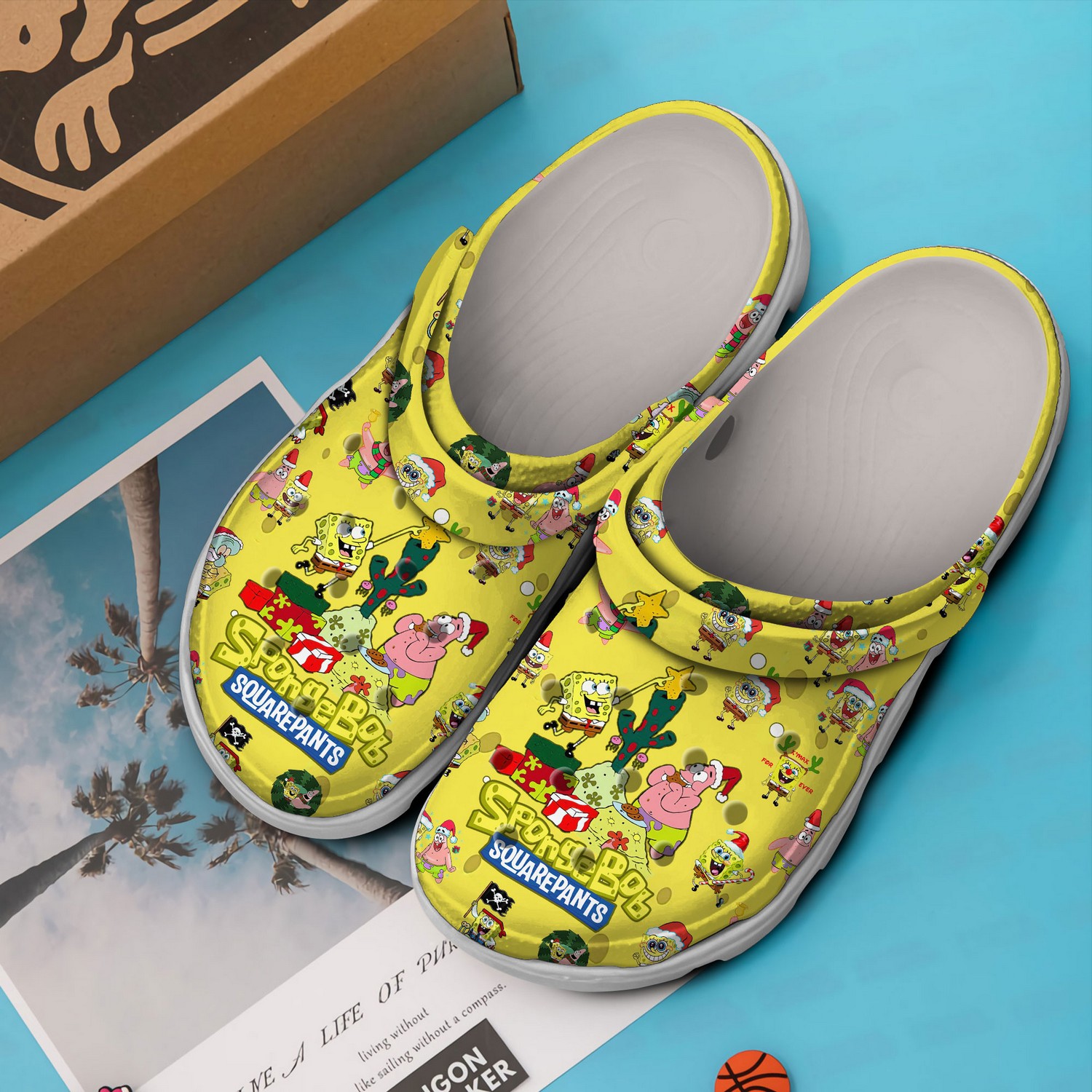 spongebob and patrick decor cactus yellow clogs for kids and adults rmzfo