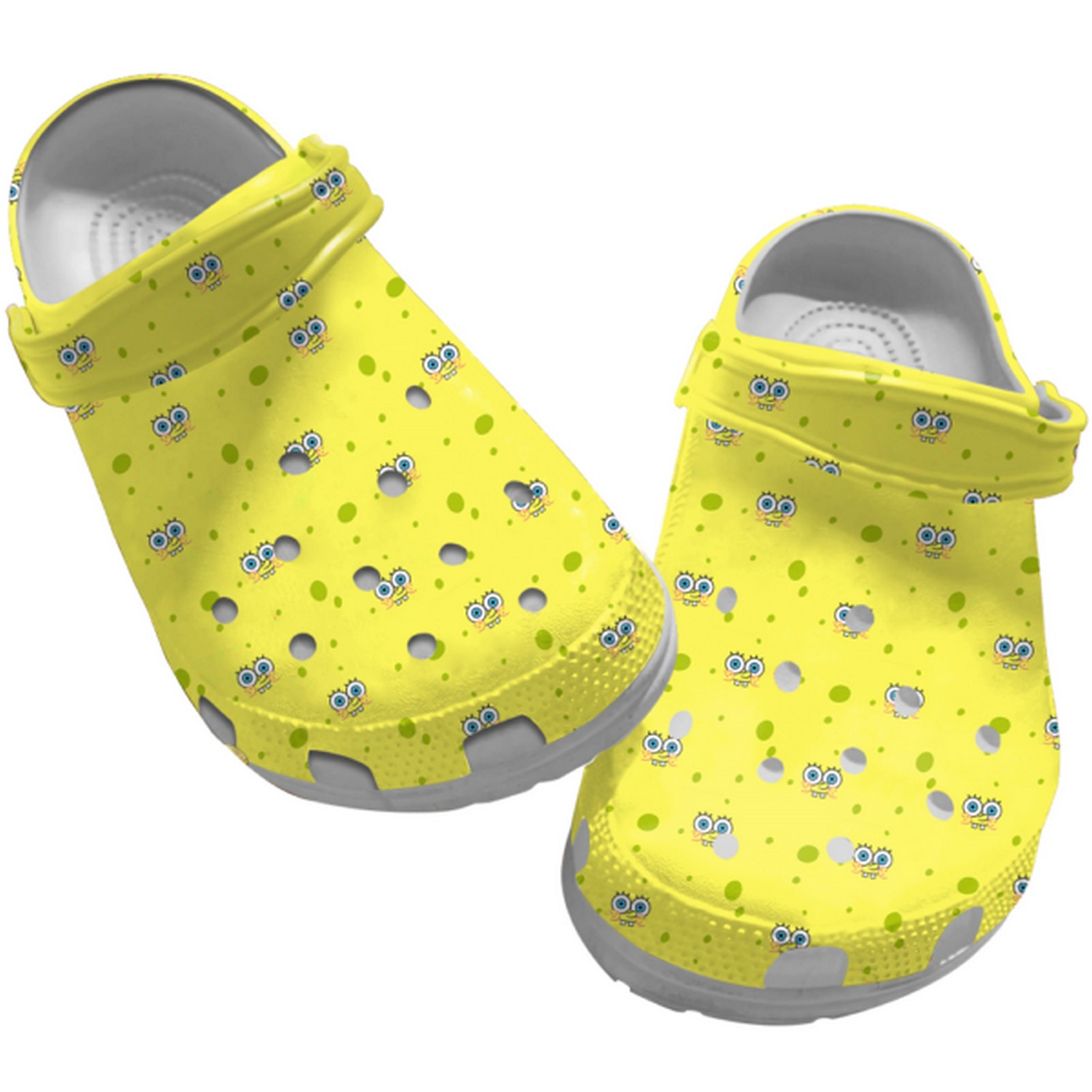 spongebob big eyes yellow clogs for kids and adults flnkw