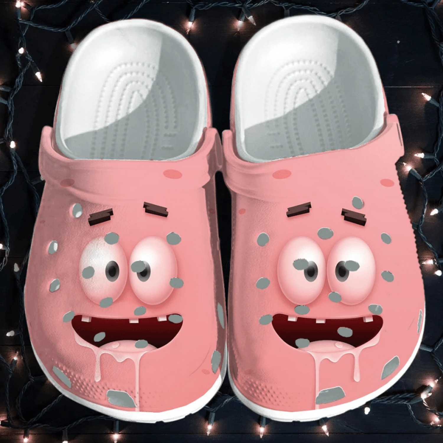 spongebob funny face patrick pink clogs for kids and adults nxwb8