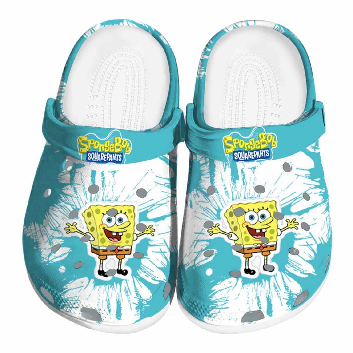 spongebob splatter graphics clogs for kids and adults y1xwt