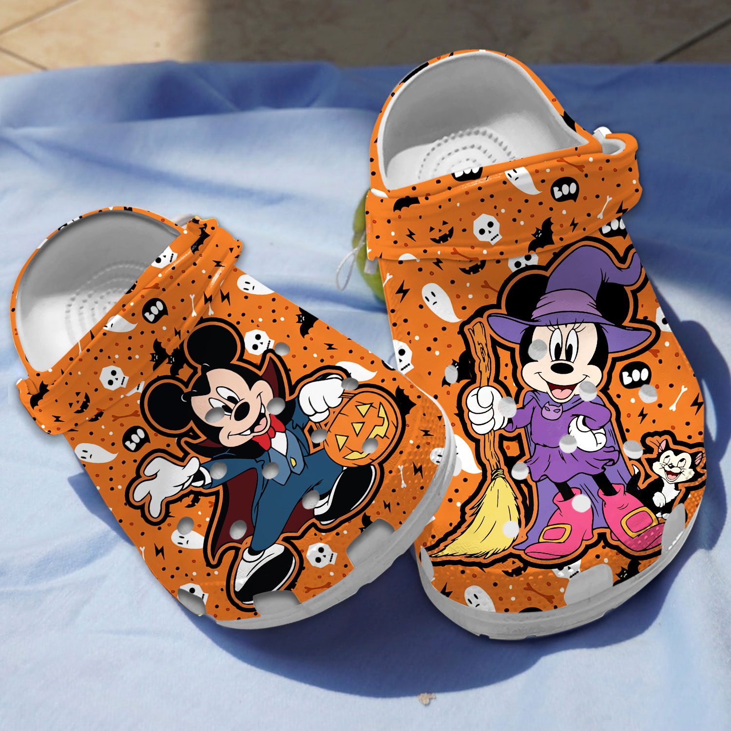 spooky orange slippers mickey and minnie mouse halloween clogs for kids and adults dx0fa