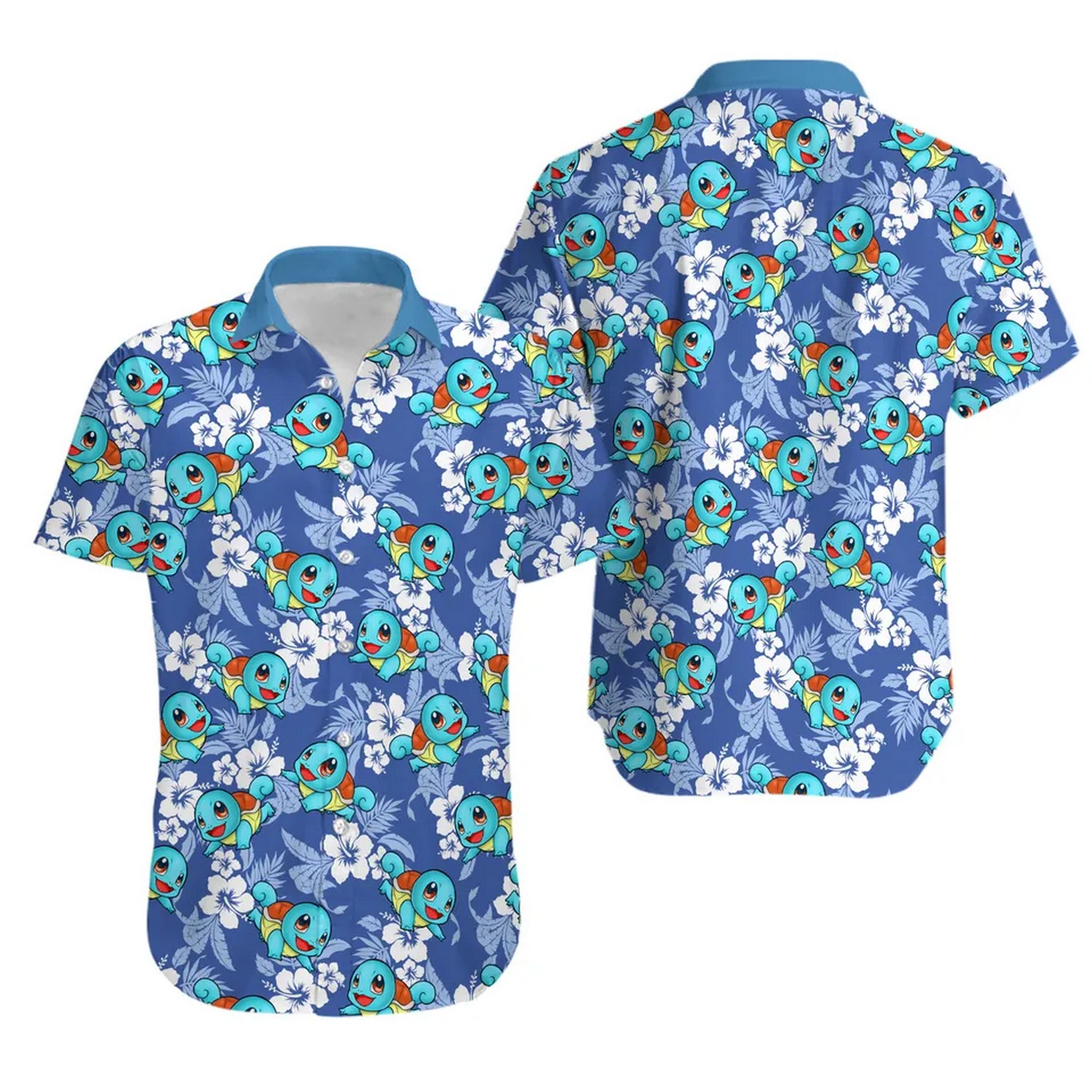 squirtle tropical hawaiian shirt nrvis