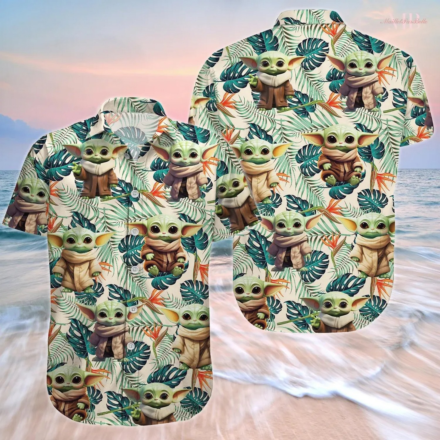 star wars baby yoda tropical hawaiian shirt ybgir