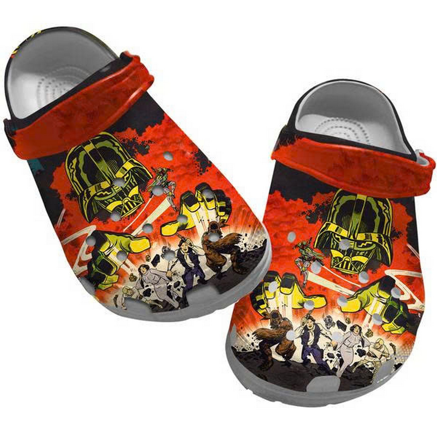 star wars darth vader destroy it all clogs for kids 26 adults lyk9o