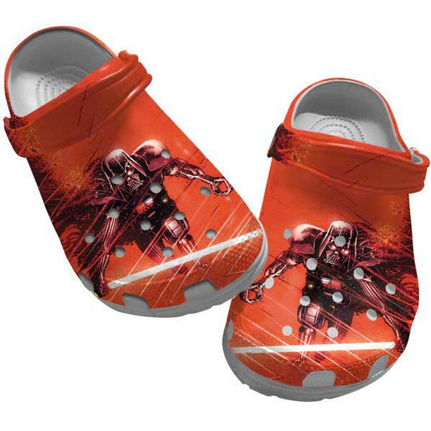 star wars darth vader fighting red clogs for kids and adults byvy3