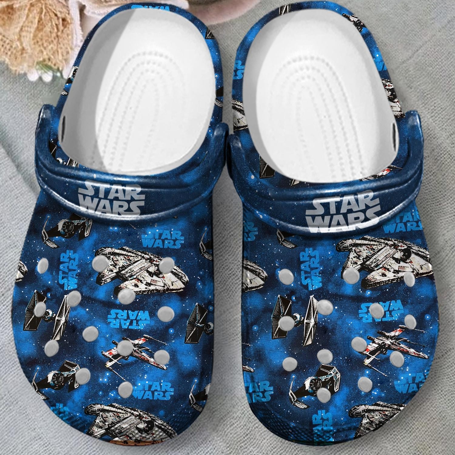 star wars fighter spaceship blue galaxy clogs fast shipping available fh0ak
