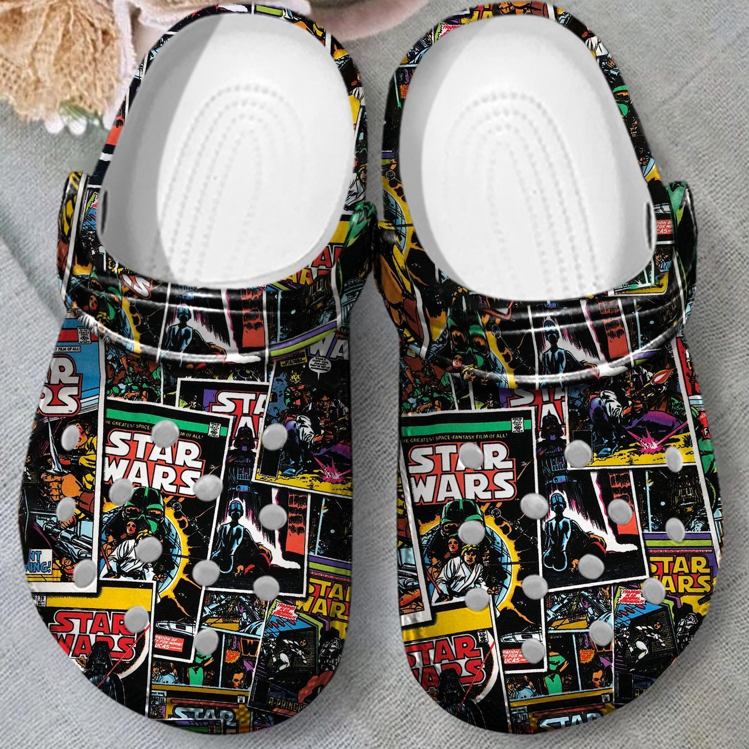 star wars movie comic design clogs for kids and adults ufgas
