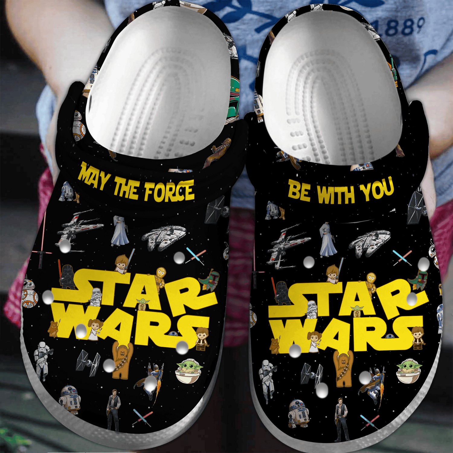 star wars movie may the force be with you clogs fast shipping available fmirt