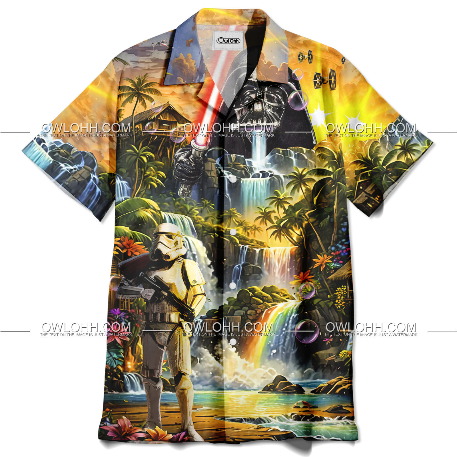 star wars stormtrooper this will be a day long remembered with darth vader paradise tropical hawaiian shirt owl ohh lv3xc