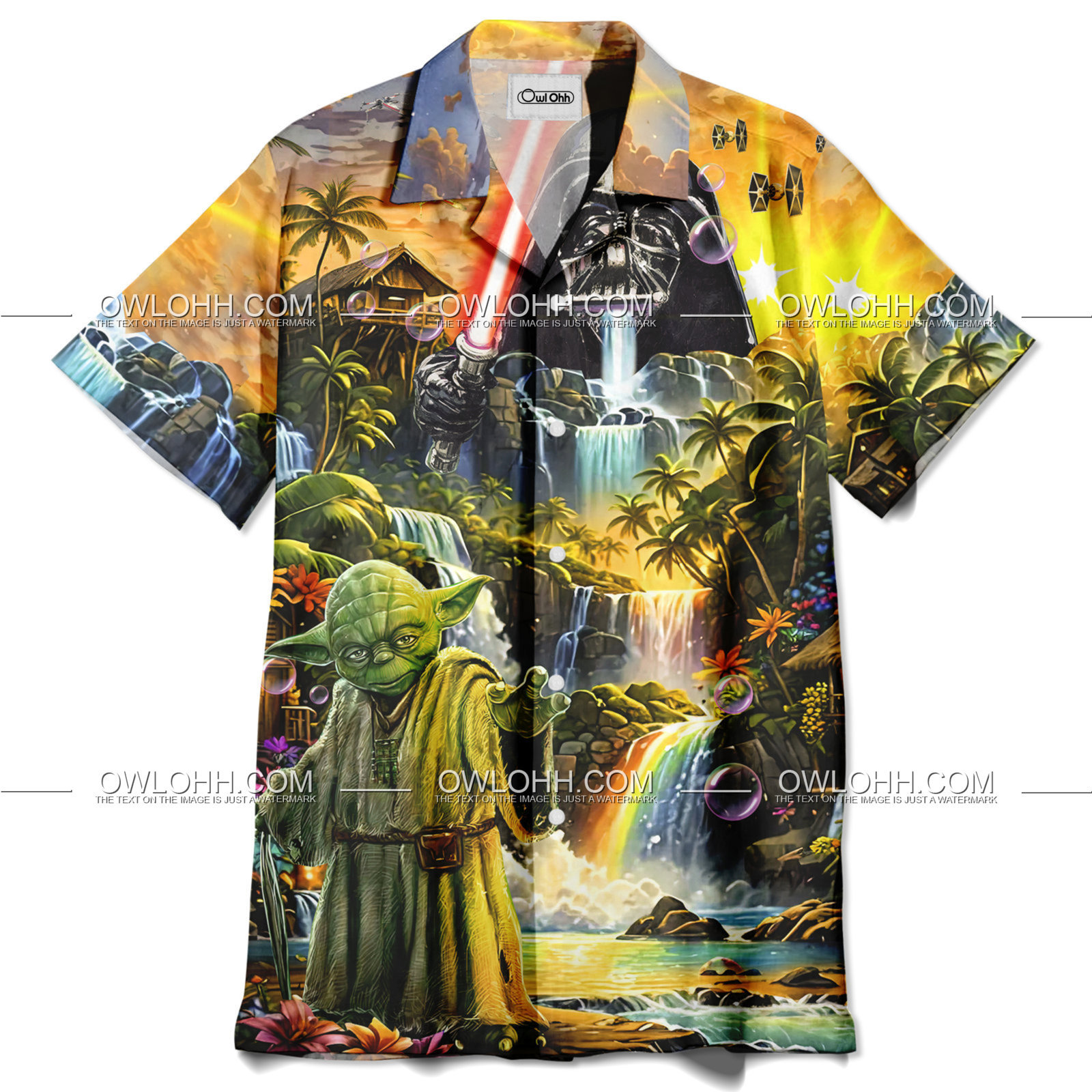 star wars yoda this will be a day long remembered with darth vader paradise tropical hawaiian shirt owl ohh zp3wp