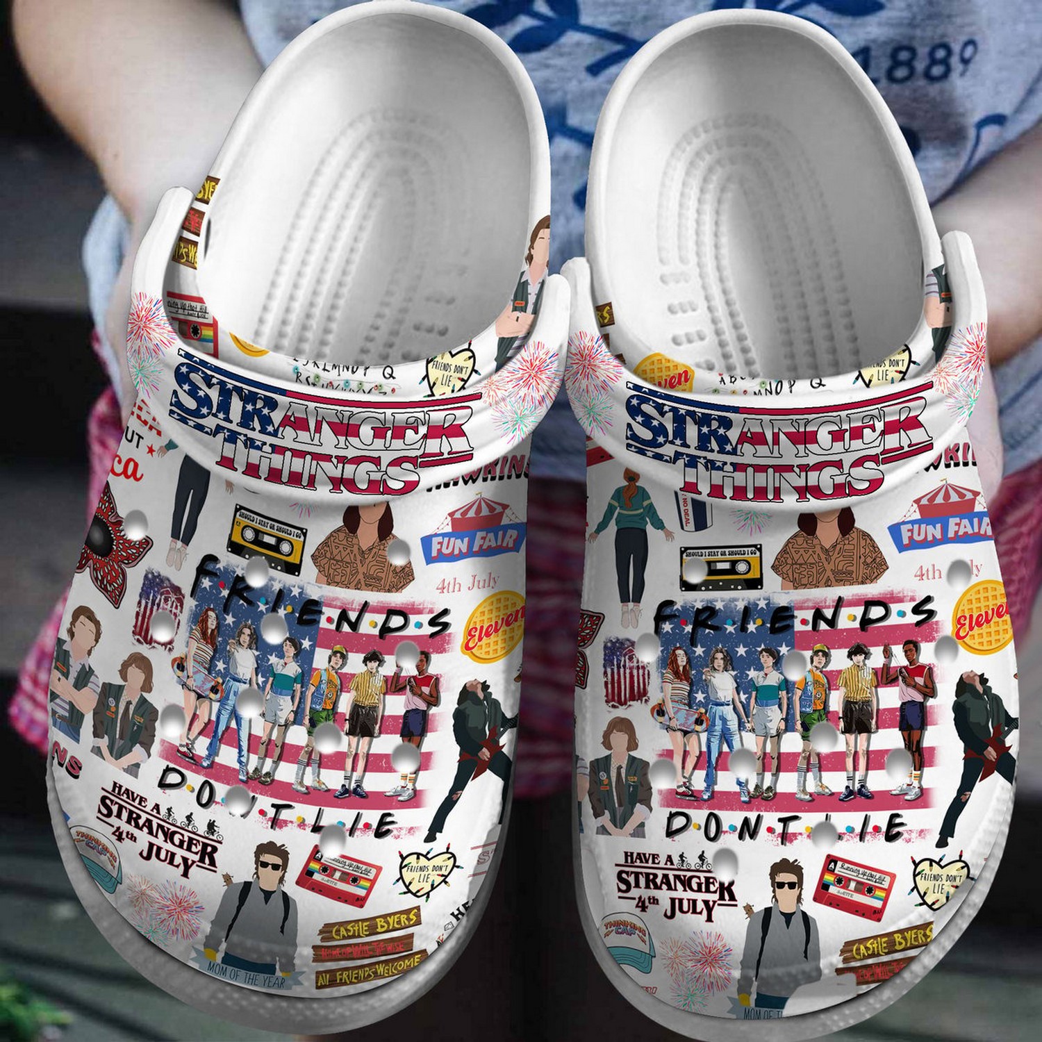 stranger things friends donE28099t lie tv series 4th july clogs for kids 26 adults m4plh