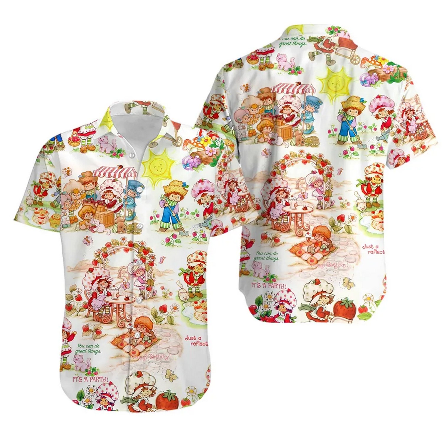 strawberry shortcake hawaiian shirt blsya