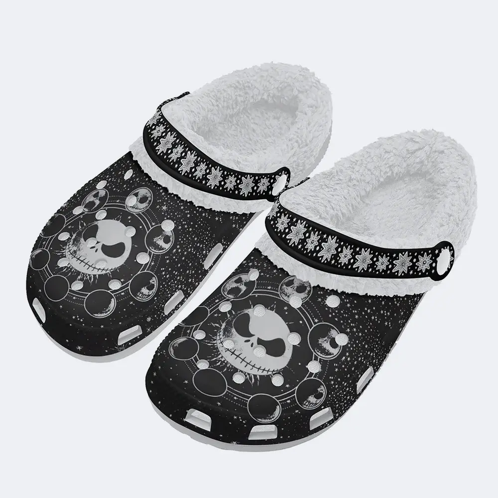 stunning black jack skellington fleece lined clogs for men and women srlc7