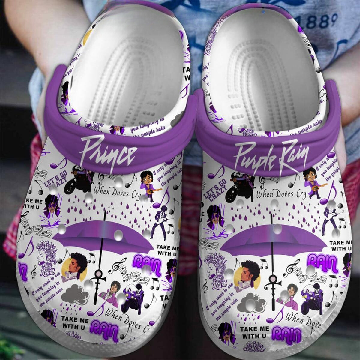 stunning purple rain slippers legendary prince music clogs q7wuy