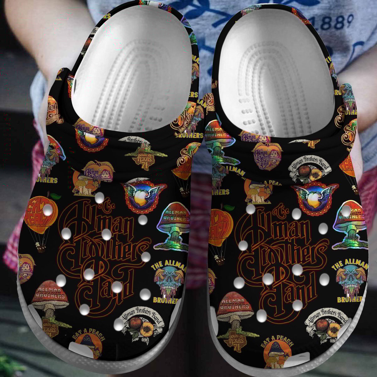 stylish allman brothers band music black clogs for kids and adults yr82g