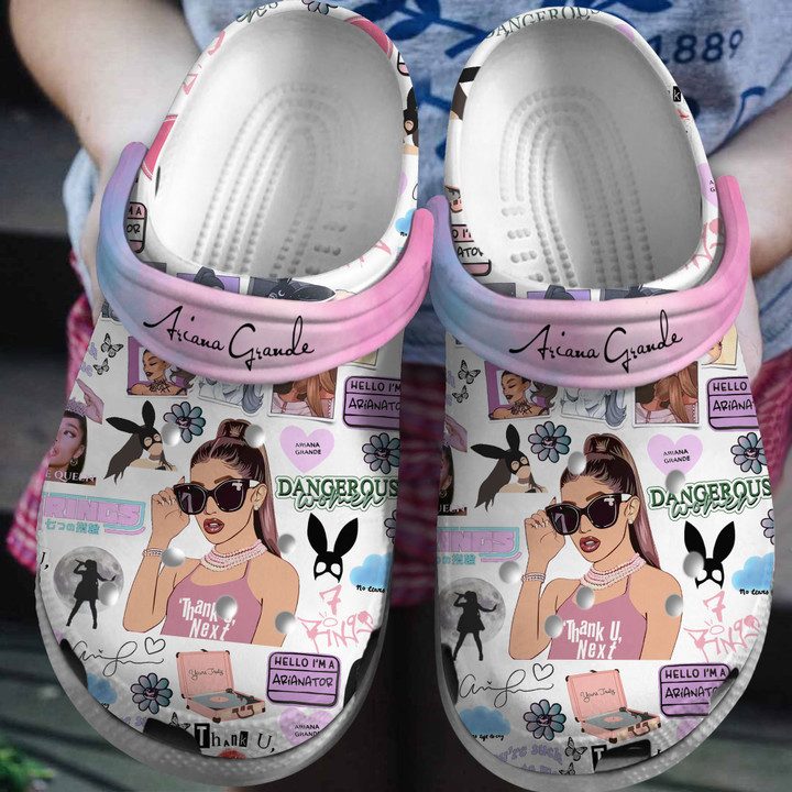 stylish and fashionable singer ariana grande music clogs rvzum