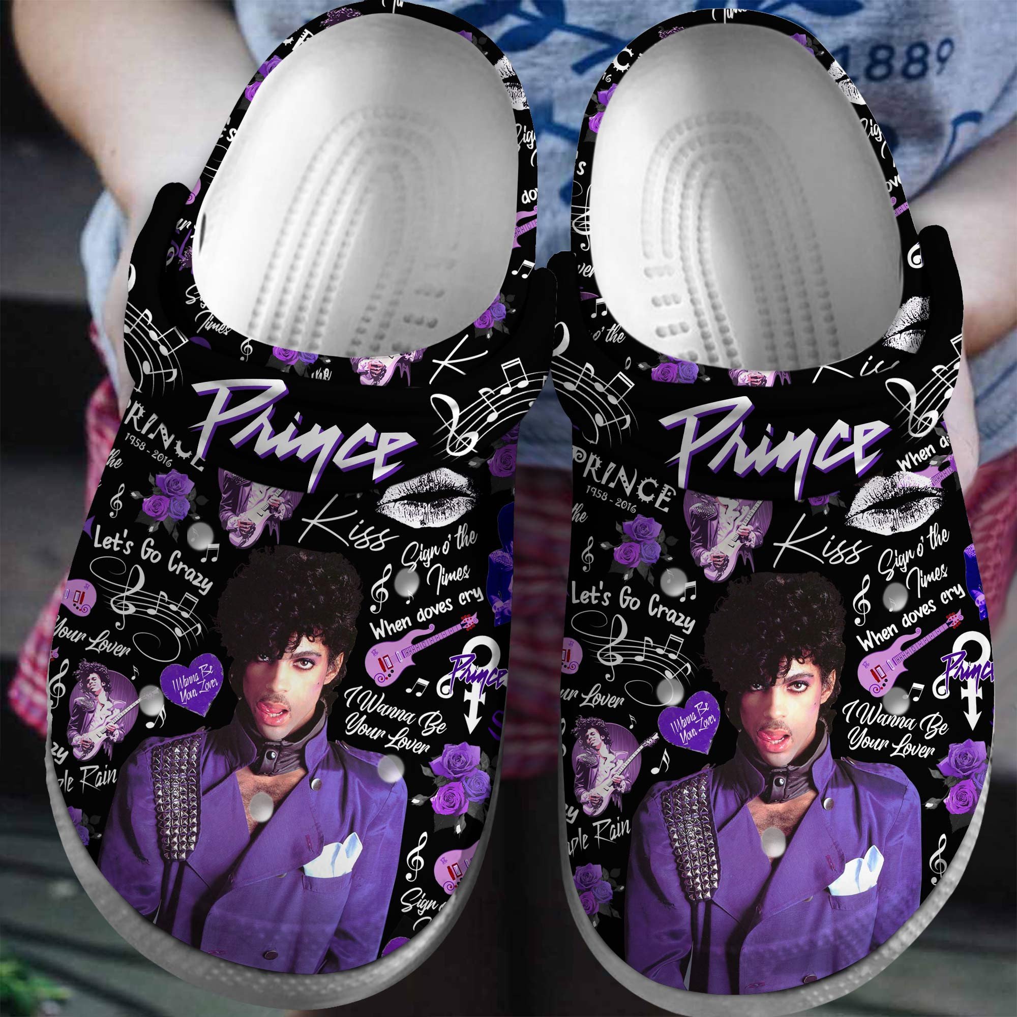 stylish black shoes prince music clogs for kids and adults snbey