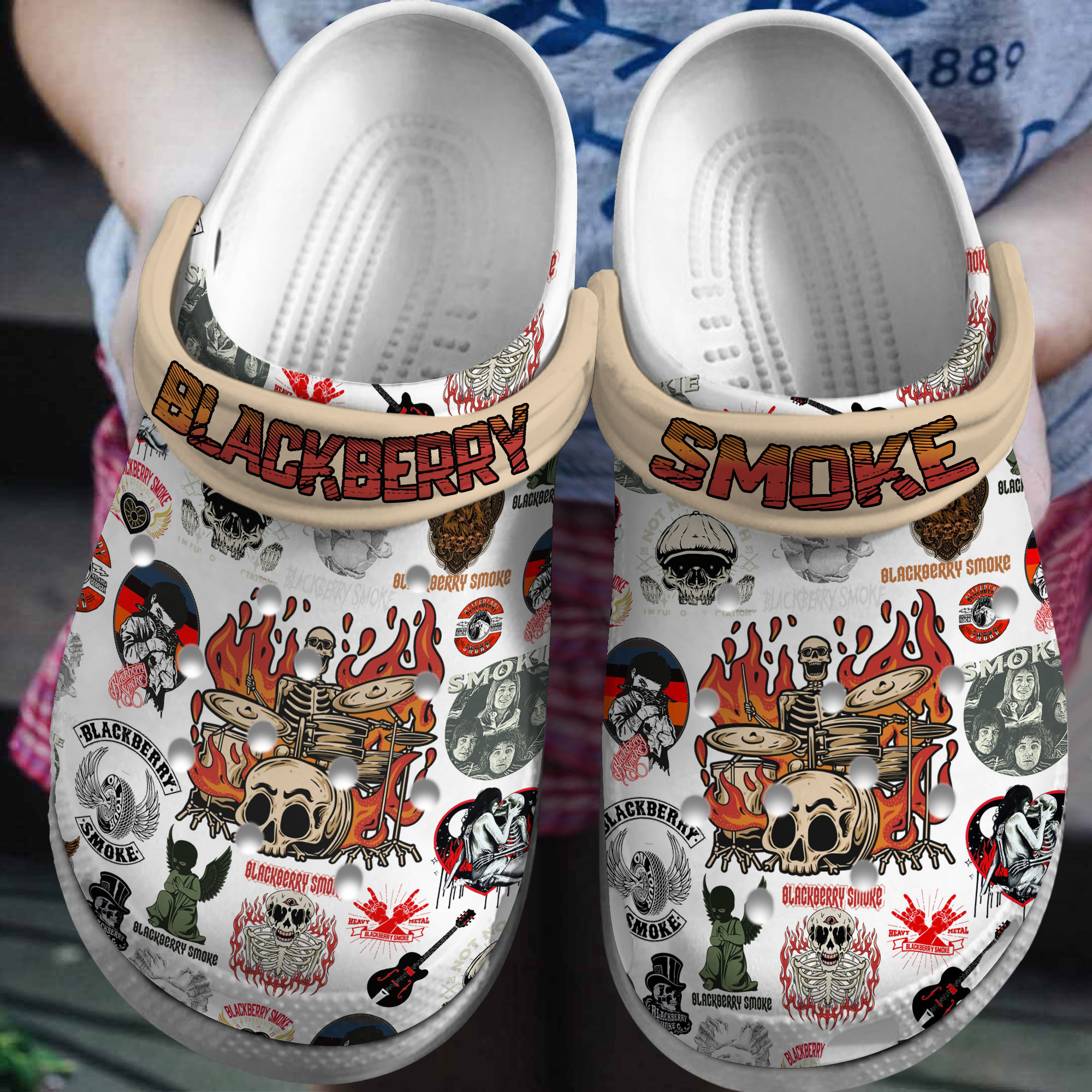 stylish blackberry smoke fire music clogs for kids and adults uhd9c