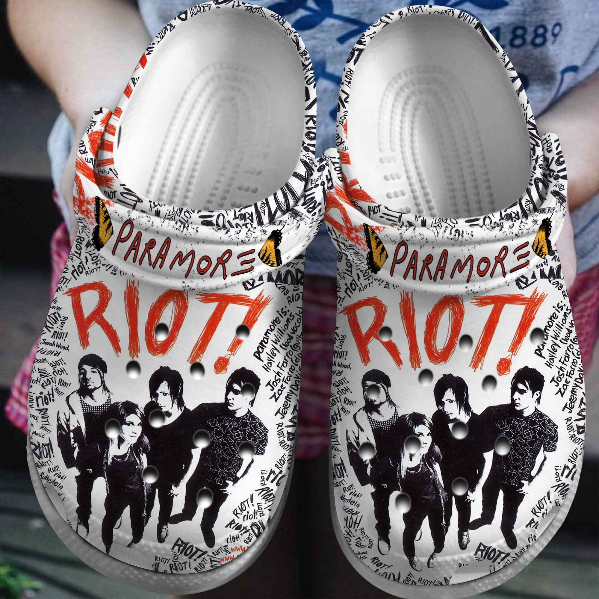 stylish cool paramore music band clogs for men and women wc8uc