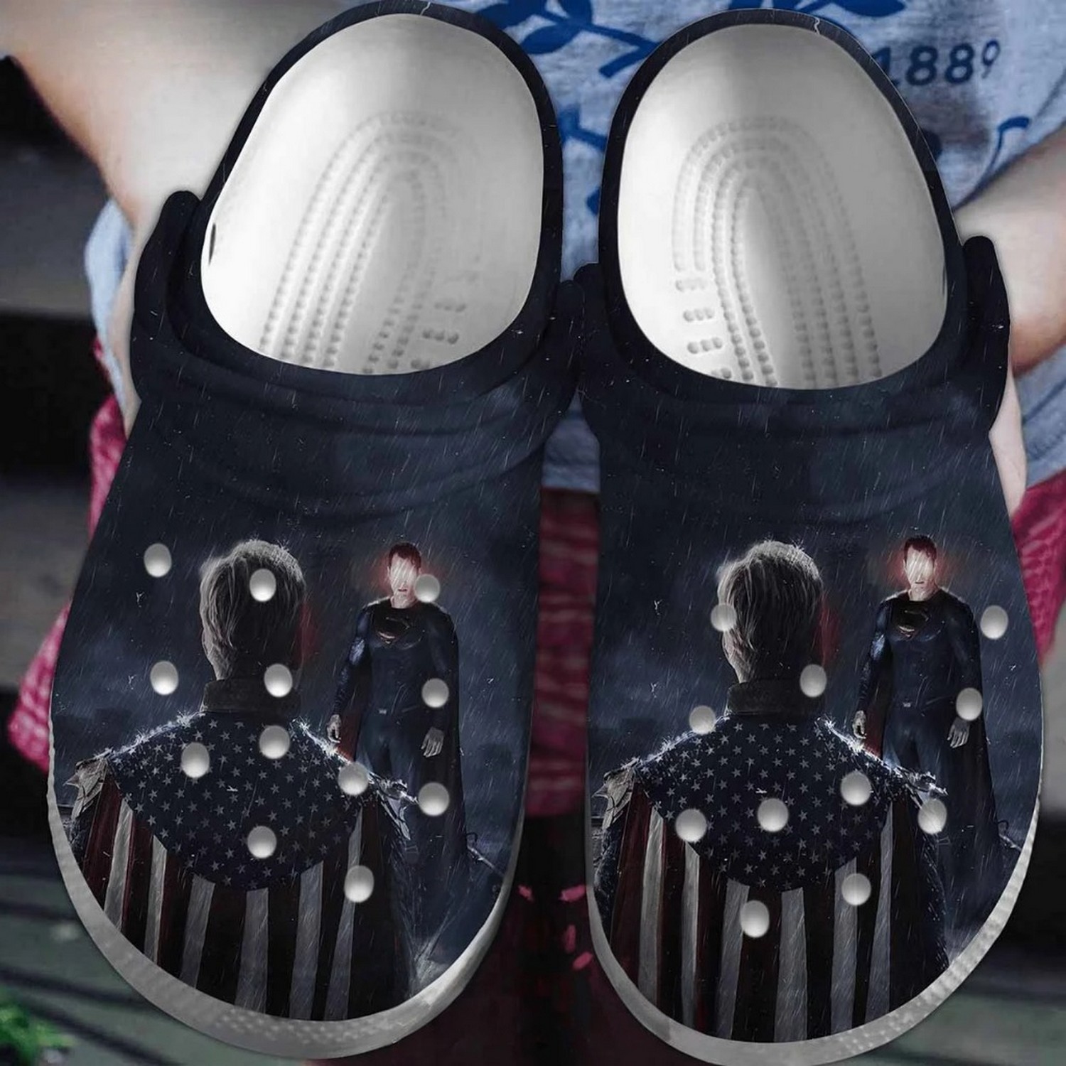 superman of america clogs for kids 26 adults ra3d3
