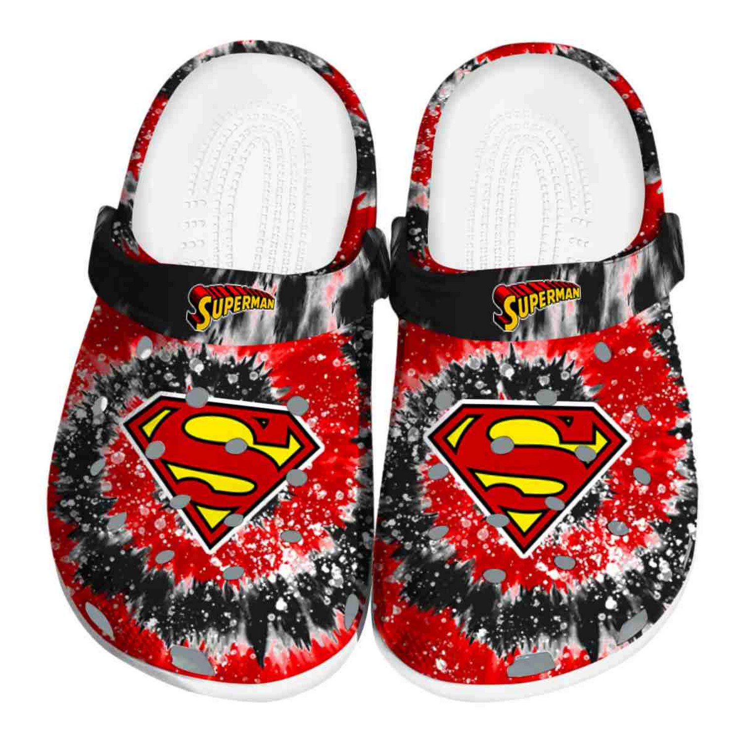 superman radiant burst effect clogs for kids and adults zvuva