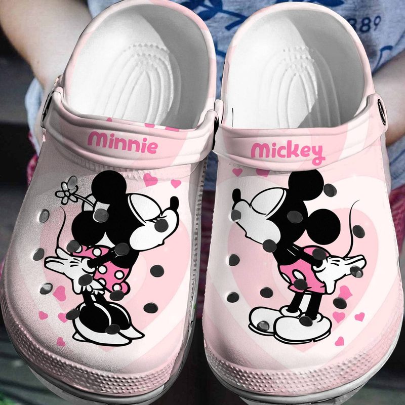 sweet design mickey and minnie mouse pink clogs znntx