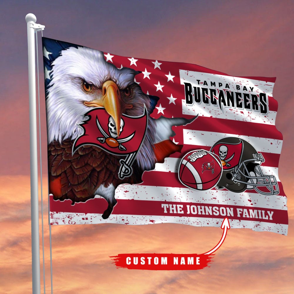 tampa bay buccaneers flag custom name wyej9