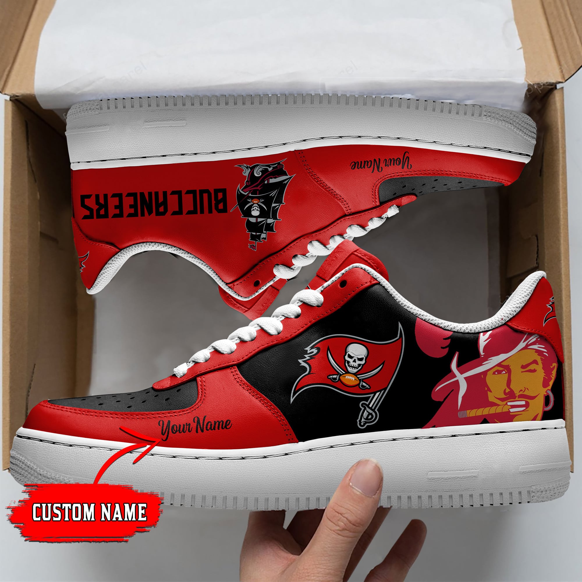tampa bay buccaneers personalized af1 shoes bg36 9lhcr