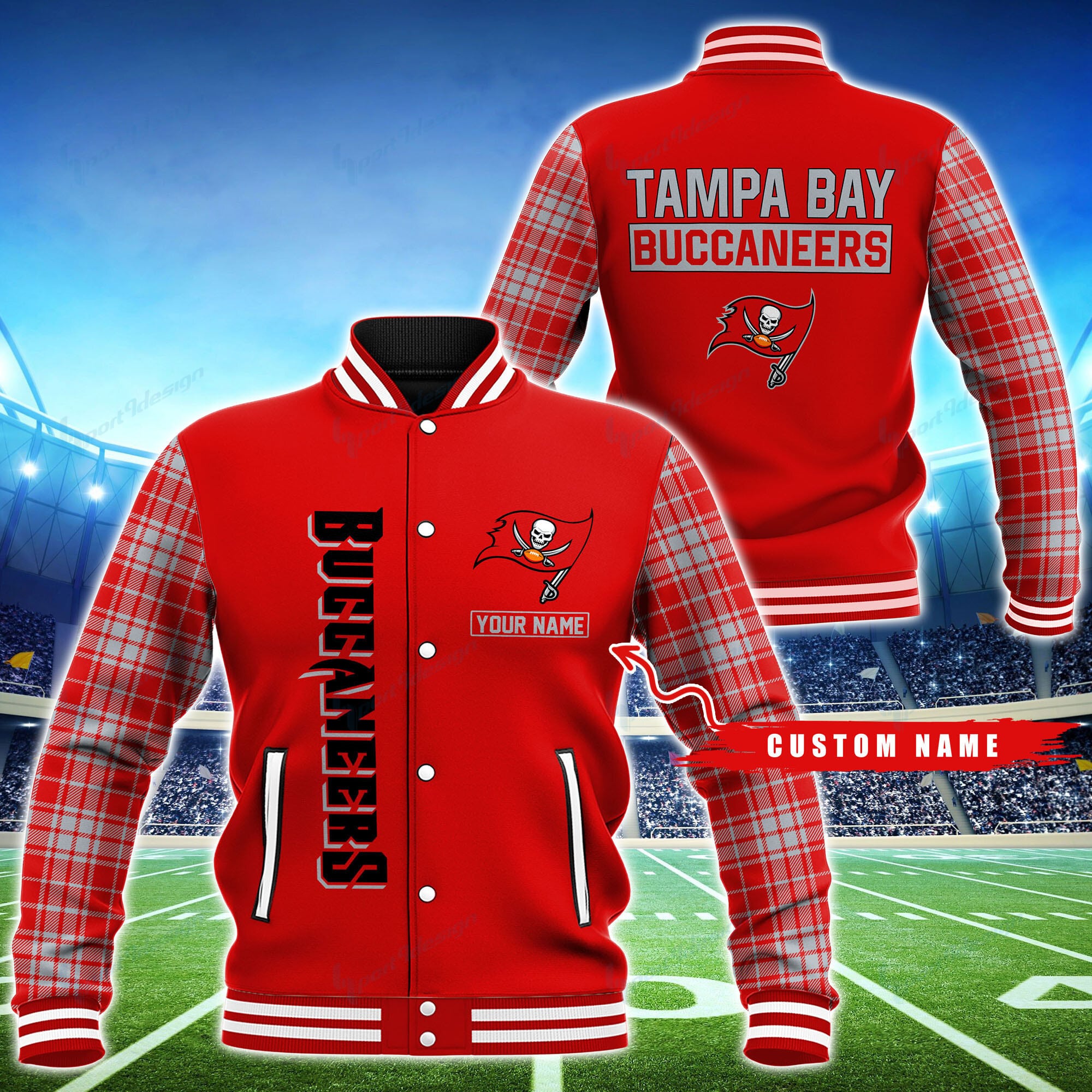 tampa bay buccaneers personalized baseball jacket bg62 zodcw