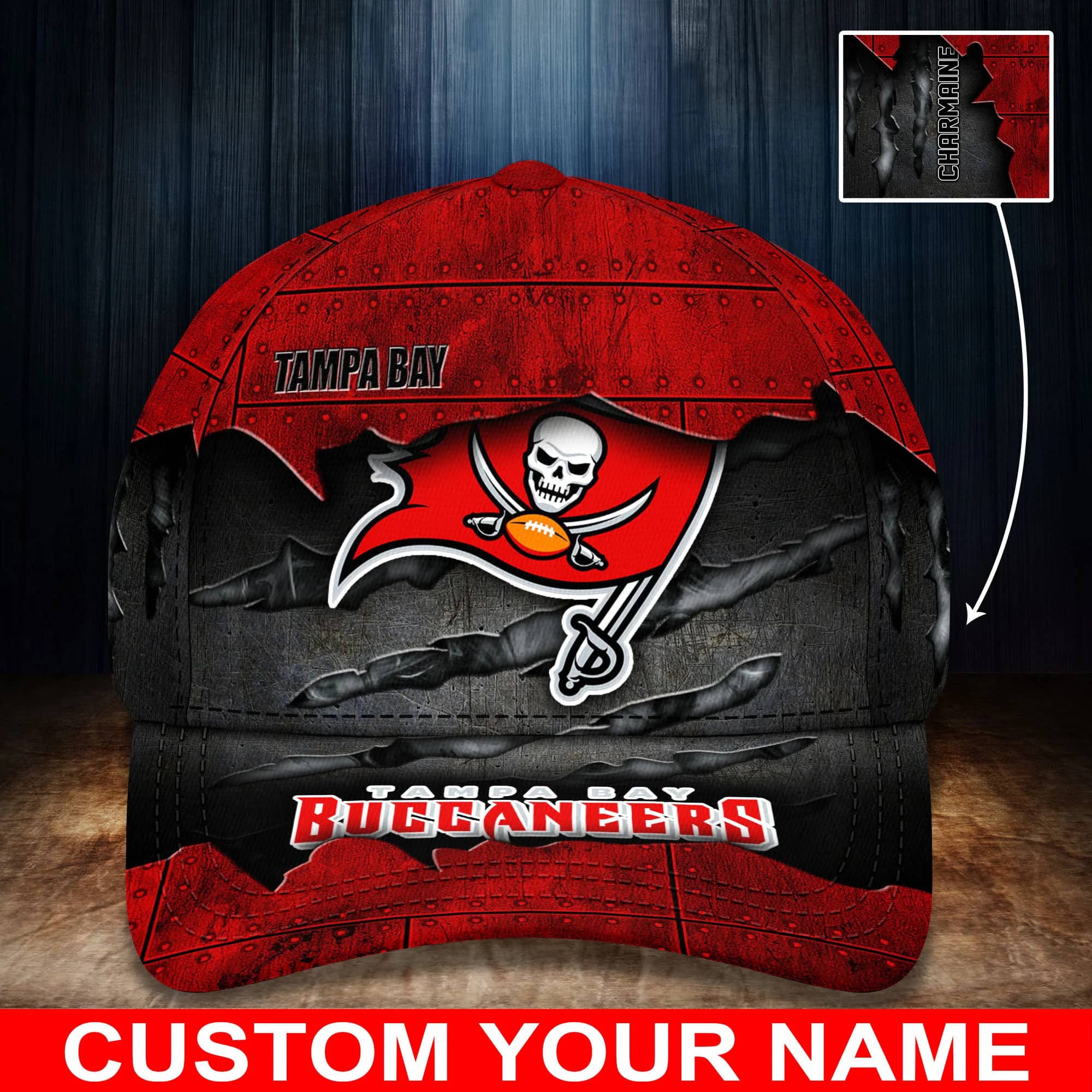 tampa bay buccaneers personalized classic cap bg319 1hmz1