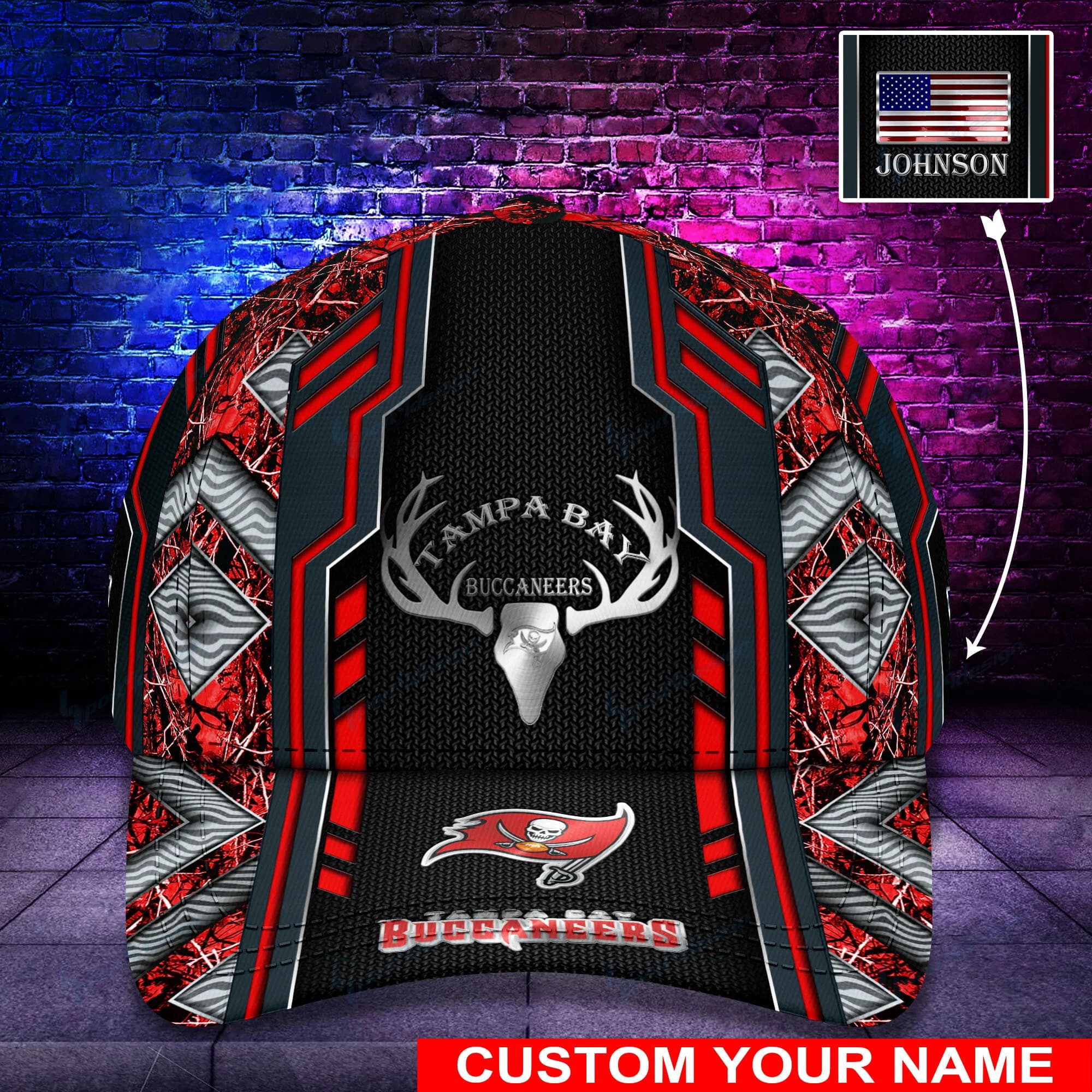 tampa bay buccaneers personalized classic cap bg472 yf4dg