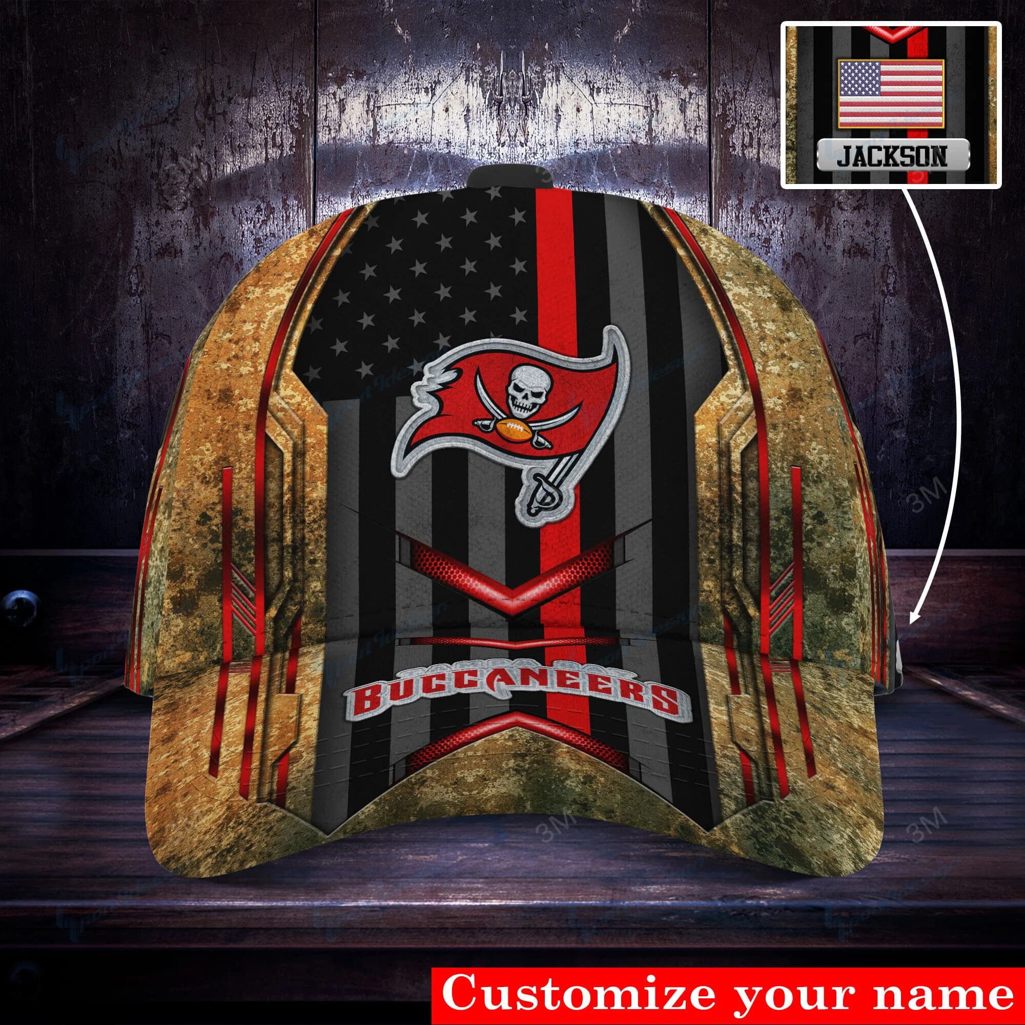 tampa bay buccaneers personalized classic cap bg542 uanpt